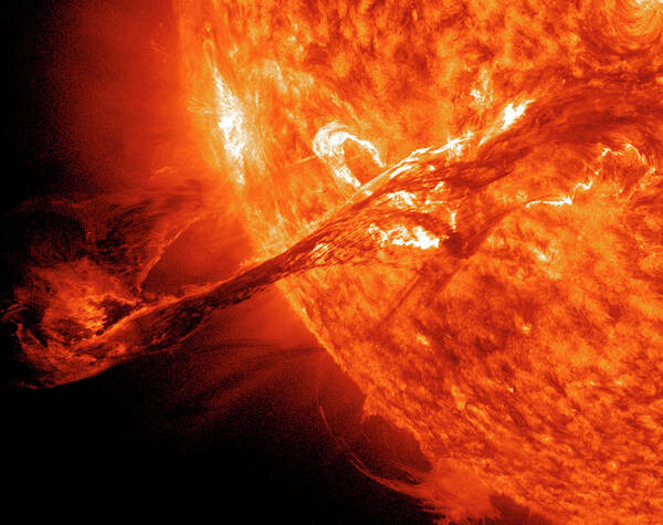 Star Poster featuring the photograph Solar Flare by Solar Dynamics Observatory/nasa