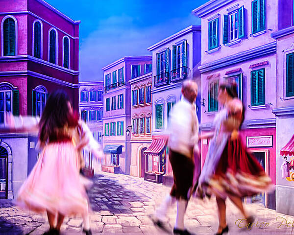 Sorrento Poster featuring the photograph Sorrento ballo tradizionale - traditional dance by Enrico Pelos