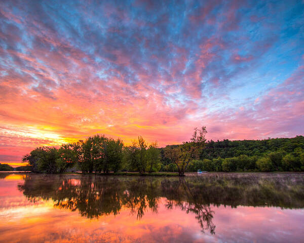 St. Croix River Poster featuring the photograph St. Croix River at Dawn by Adam Mateo Fierro