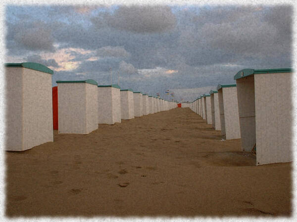 Beach Poster featuring the photograph Stormy Beach Hut Walk by Richard Reeve