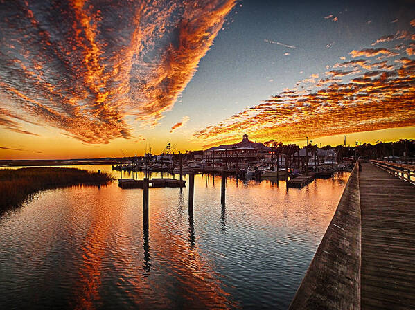 Sunset Poster featuring the photograph Sunset in Murells Inlet by Bill Barber