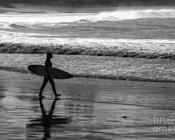 Surfer Poster featuring the photograph Surfer at Palm Beach by Sheila Smart Fine Art Photography