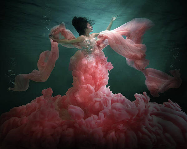 Underwater Poster featuring the photograph The Awakening Of Flora by Martha Suherman