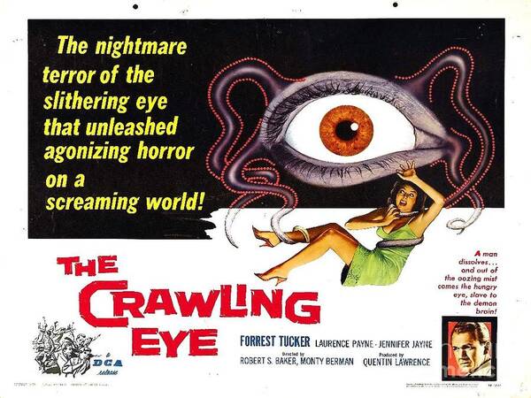 Vintage Poster featuring the photograph The Crawling Eye by Action