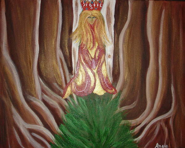 Fairy Poster featuring the painting The Fairy Queen by Angie Butler