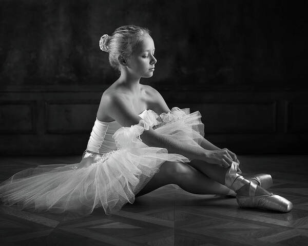 Ballerina Poster featuring the photograph The Little Ballerina 1 by Victoria Ivanova