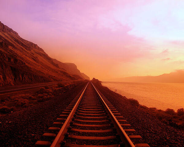 Columbia River Poster featuring the photograph The Long Walk To No Where by Jeff Swan