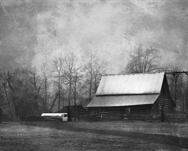 Vintage Poster featuring the photograph The Old Barn by Theresa Tahara
