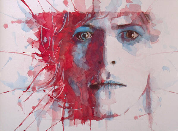 David Bowie Poster featuring the painting The Prettiest Star by Paul Lovering