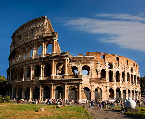 Colosseum Poster featuring the photograph The Roman Colosseum by Weston Westmoreland