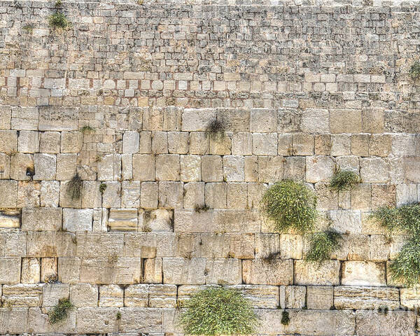 Western Wall Poster featuring the photograph The Western Wall Jerusalem Israel by Amir Paz