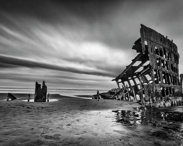 Shipwreck Poster featuring the photograph The Wreck Of The Peter Iredale by Lydia Jacobs