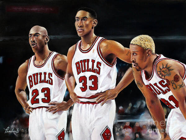 ＠JORDAN PIPPEN RODMAN (TITLEWA) ポスター NBA