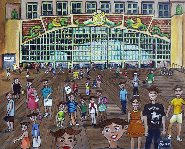 Asbury Park Poster featuring the painting Tillie is Everyone by Patricia Arroyo