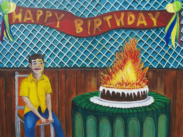 Circus Poster featuring the painting Tillies Last Birthday Party by Patricia Arroyo