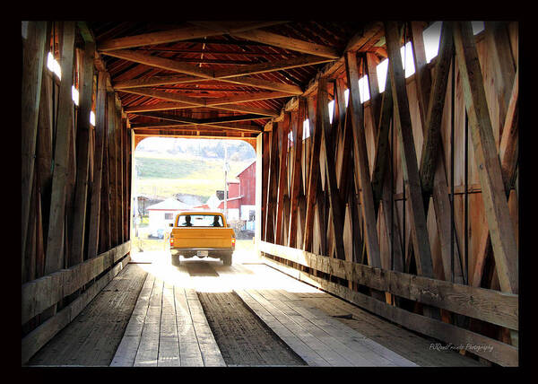 Covered Bridge Poster featuring the photograph TIme Portal by PJQandFriends Photography