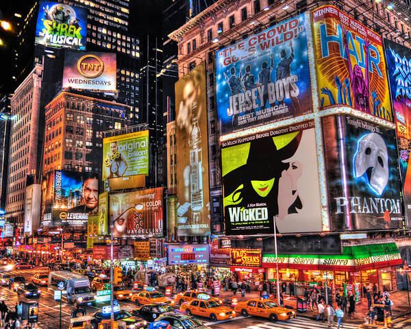 Manhattan Poster featuring the photograph Times Square by Randy Aveille