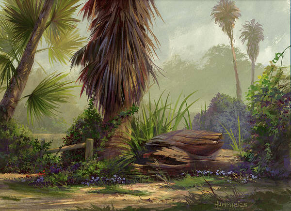 Landscape Poster featuring the painting Tropical Blend by Michael Humphries