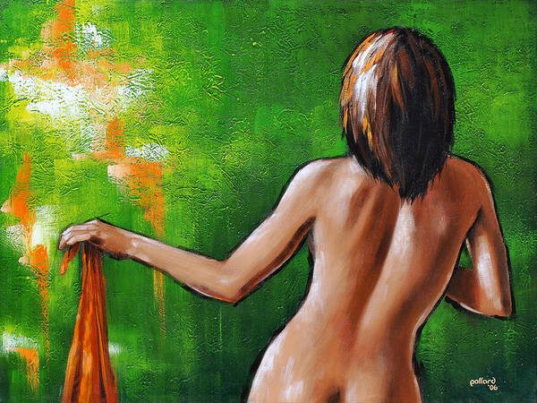 Nude Poster featuring the painting Undressed by Glenn Pollard
