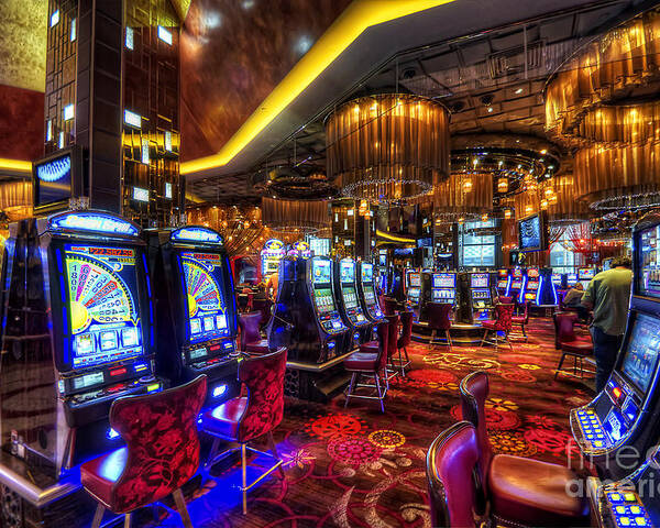 Art Poster featuring the photograph Vegas Slot Machines by Yhun Suarez