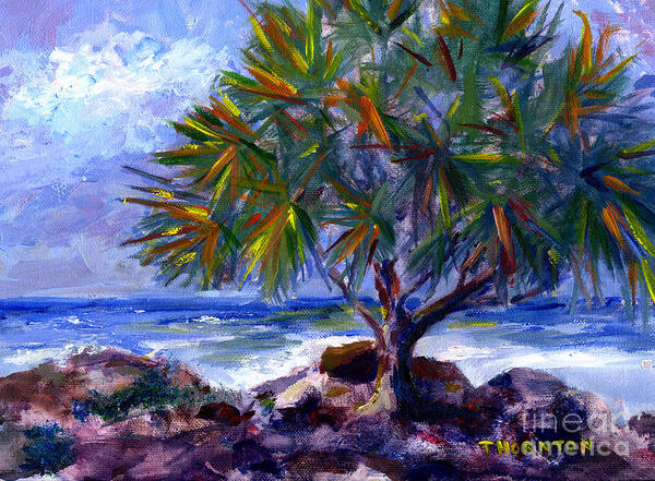Hawaii Poster featuring the painting View at Maku'u by Diane Thornton