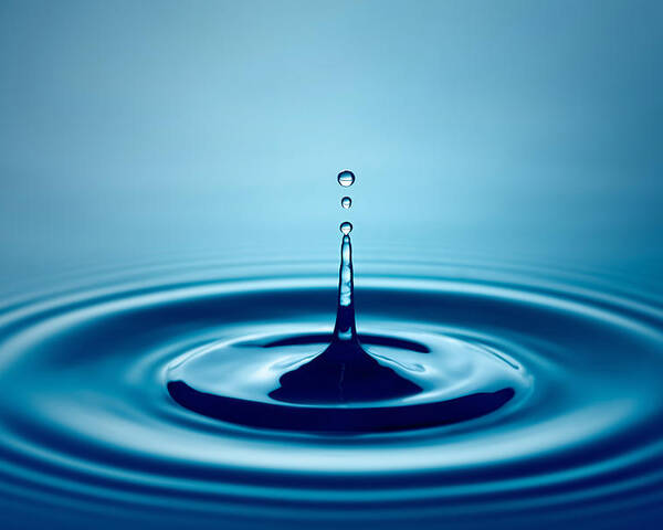 Water Poster featuring the photograph Water Drop Splash by Johan Swanepoel