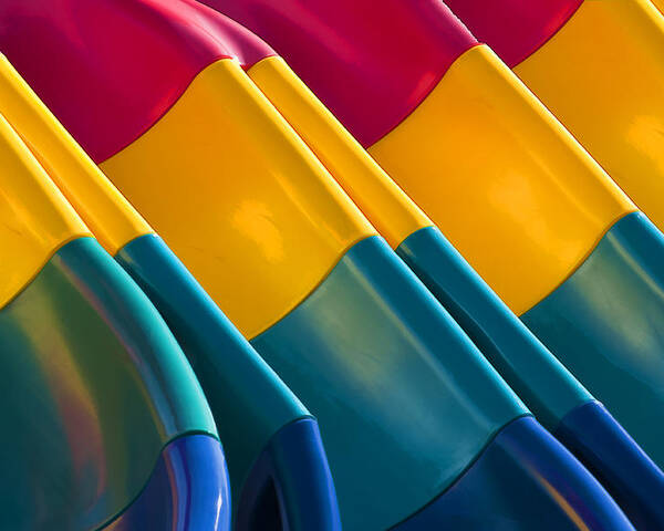 Colorful Poster featuring the photograph Waves of Color by Cathy Kovarik