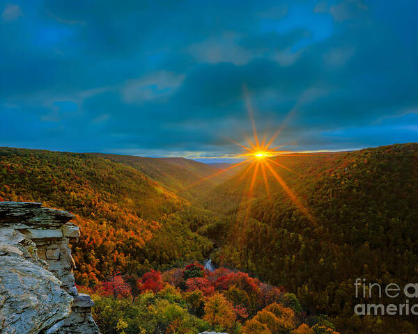 West Virginia Poster featuring the photograph West Virginia sunset in Fall by Dan Friend