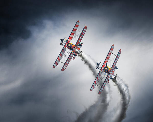 Action Poster featuring the photograph Wingwalkers by Leon