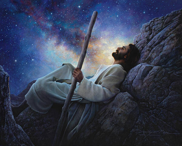 Jesus Poster featuring the painting Worlds Without End by Greg Olsen