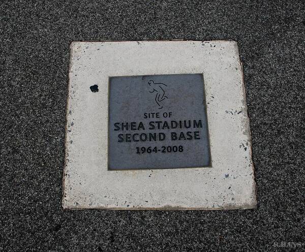 Shea Stadium Poster featuring the photograph Shea Stadium Second Base by Rob Hans
