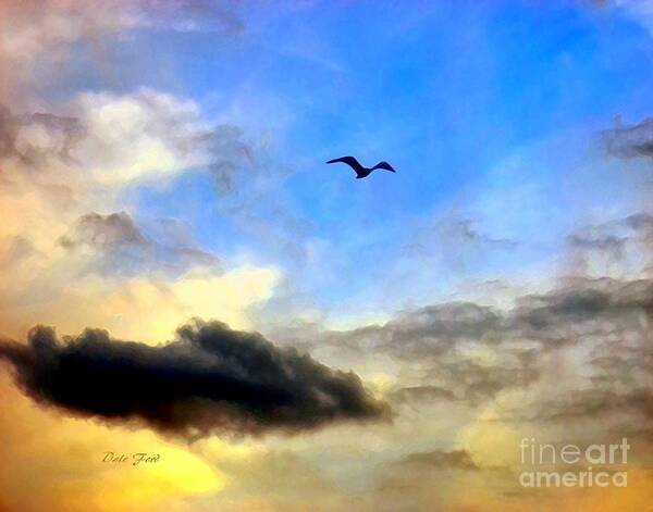 Sky Poster featuring the digital art Alone in a Big Sky by Dale  Ford