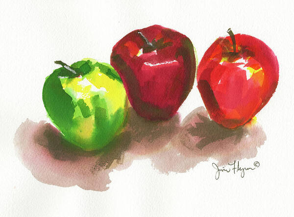 Apples Poster featuring the painting Apples by James Flynn