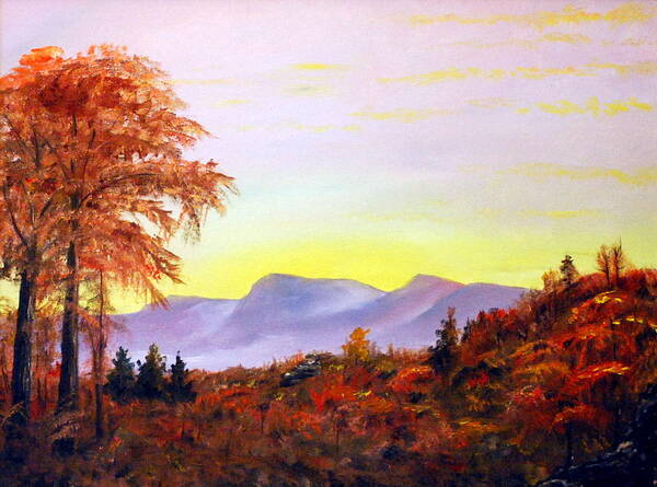Landscape Poster featuring the painting Catskills by Phil Burton