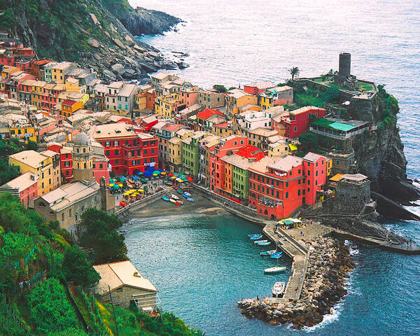 Italy Poster featuring the photograph Cinque Terre by Claude Taylor