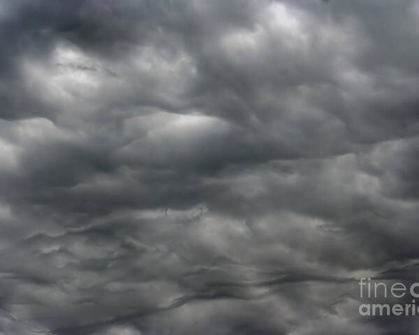 Gray clouds on a stormy day in summer Digital Photograph White and black lined