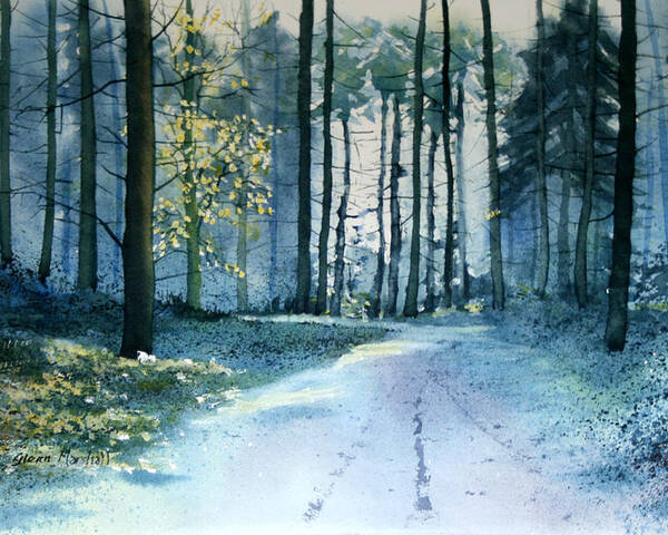 Traditional Painting Poster featuring the painting Forest Light by Glenn Marshall