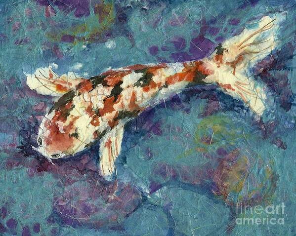 Fish Poster featuring the painting It doesn't mean I'm lonely when I'm alone by Lynn Babineau