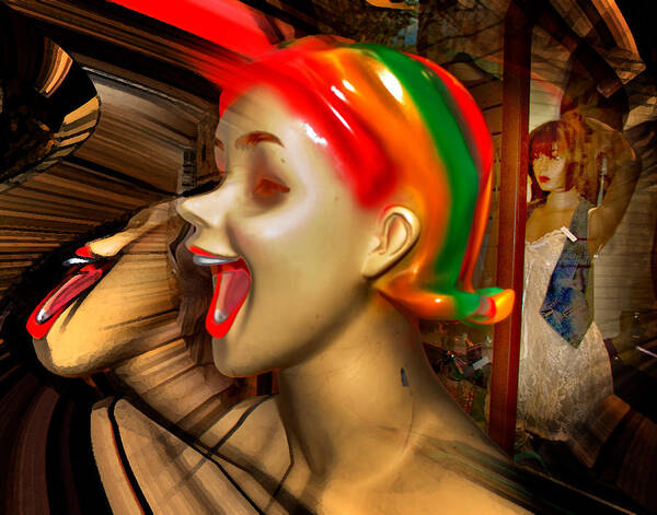 Mannequin Poster featuring the photograph Laughing Mannequin by Jim Painter