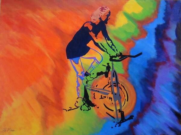 Fine Art Poster featuring the painting Live to Ride by Bill Manson