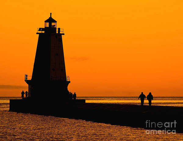 America Poster featuring the photograph Ludington Lighthouse by Nick Zelinsky Jr