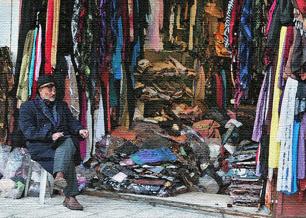 Israel Poster featuring the photograph Man in Old City Market by M Kathleen Warren