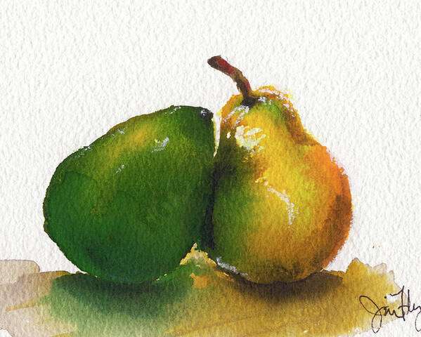 Pear Poster featuring the painting Pear by James Flynn