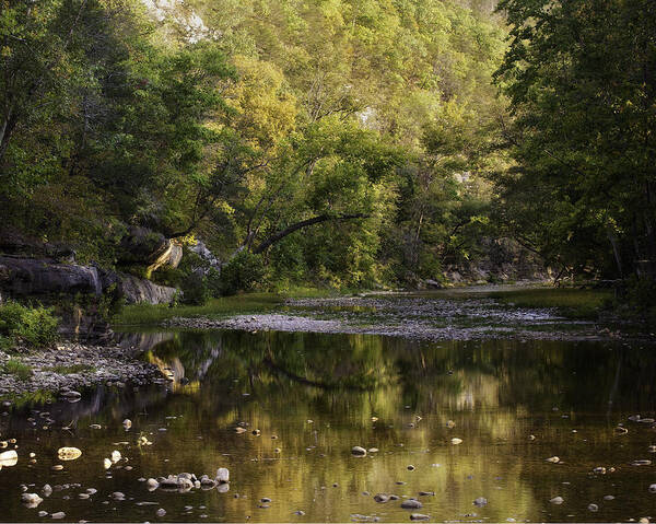 Ponca Access Poster featuring the photograph September Evening at the Ponca Access Buffalo National River by Michael Dougherty
