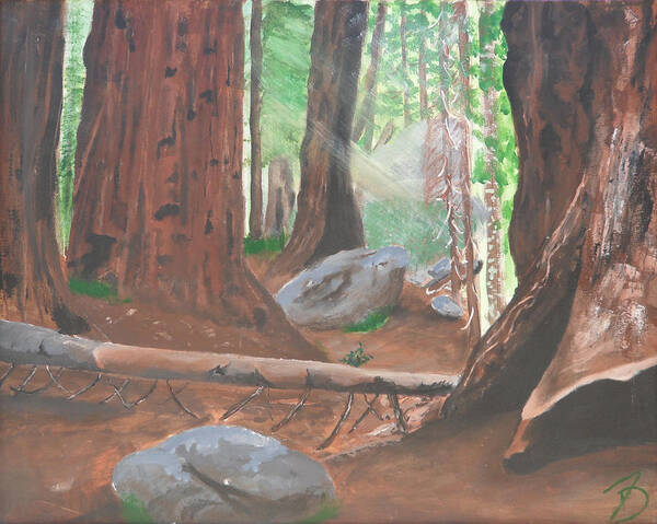 Sequoia Poster featuring the painting Sequoia by Travis Day