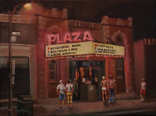 Burlington Poster featuring the painting The Plaza by Tom Shropshire