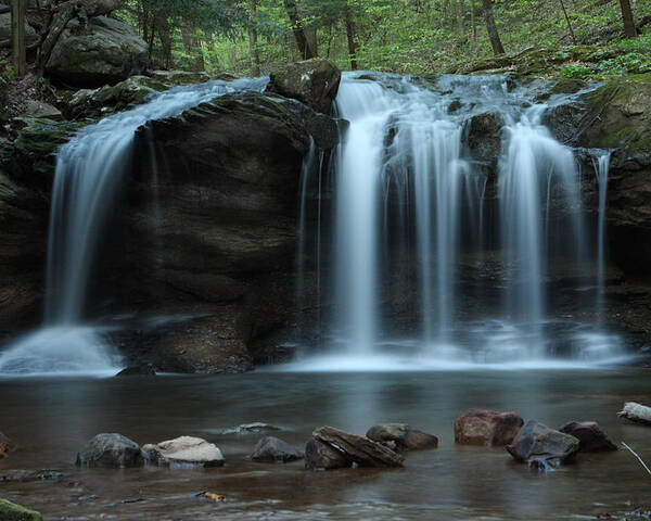 Waterfall Poster featuring the photograph Waterfall On Flat Fork by Daniel Reed