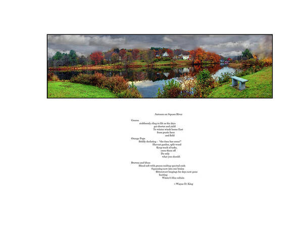 Squam Poster featuring the photograph Autumn on Squam River Poem by Wayne King