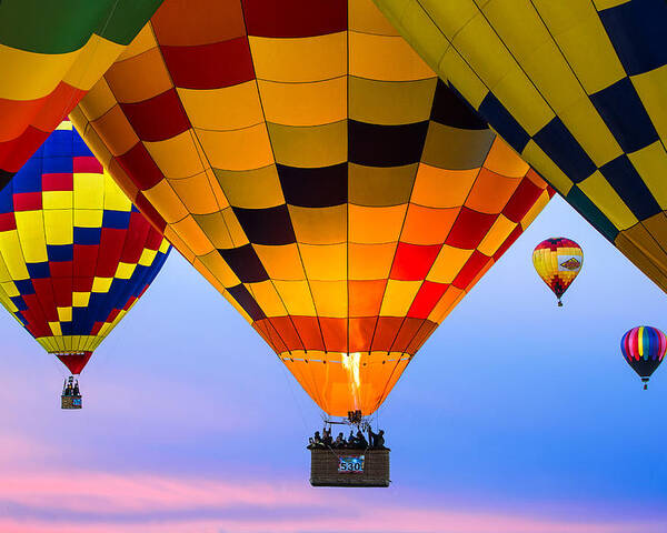 Balloon Poster featuring the photograph Dawn Flight '530' by Renee Doyle