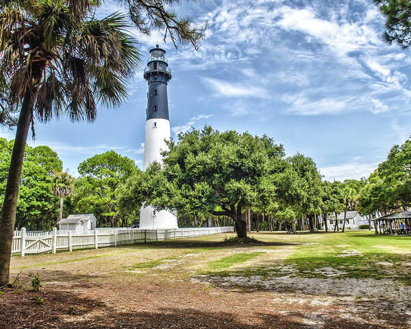 Hunting Island Poster featuring the photograph Hunting Island Lighthouse by Scott Hansen